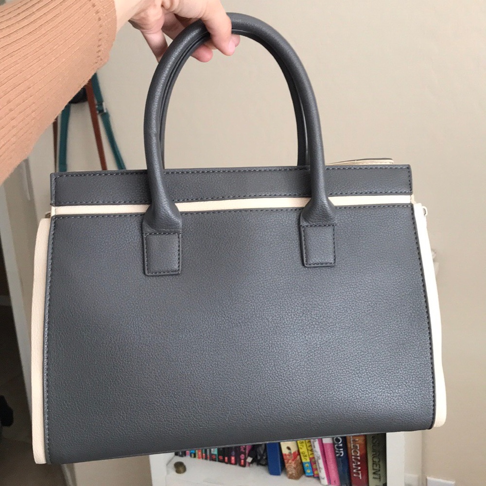 Grey and pink tote